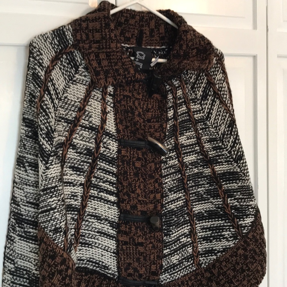 Boho sweater poncho NWOT a+ro